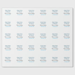 Match made in heaven blue black couple name date geschenkpapier