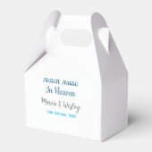 Match made in heaven blue black couple name date geschenkschachtel (Rückseite)