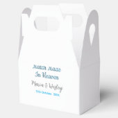 Match made in heaven blue black couple name date geschenkschachtel (Geöffnet)