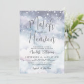 Match Made In Heaven Bridal Shower Einladung (Stehend Vorderseite)