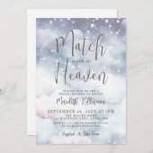 Match Made In Heaven Bridal Shower Einladung (Vorne/Hinten)