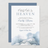 Match Made In Heaven Bridal Shower Einladung (Vorne/Hinten)