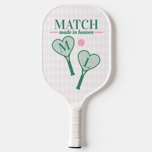 Match Made in Heaven Country Club Bridesmaid Gesch Pickleball Schläger (Rückseite)
