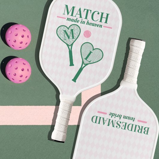 Match Made in Heaven Country Club Bridesmaid Gesch Pickleball Schläger