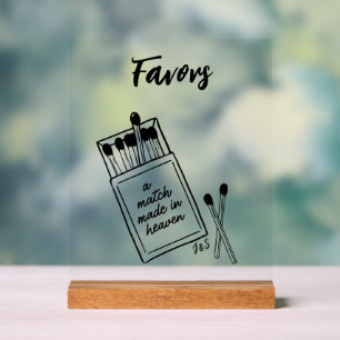Match Made in Heaven Gastgeschenk Hochzeit Akrylli Acrylschild