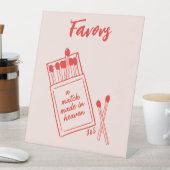 Match Made in Heaven Gastgeschenk Hochzeit Pedesta Sockelschild (In Situ)