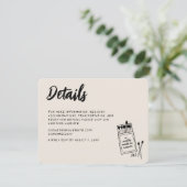 Match Made in Heaven Handwriting Enclosure Card Begleitkarte (Stehend Vorderseite)