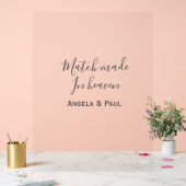 Match made in heaven name couple wedding simple  acrylschild (Hochzeit)