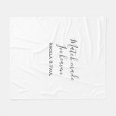 Match made in heaven name couple wedding simple  fleecedecke (Vorderseite (Horizontal))