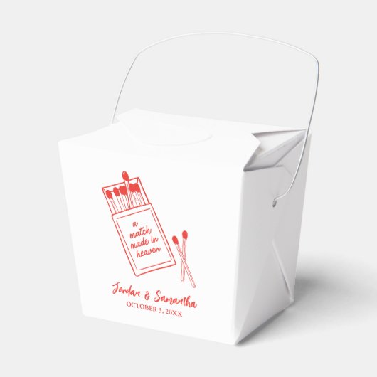 Match Made in Heaven Retro Red Polterabend Geschenkschachtel (Vorderseite)