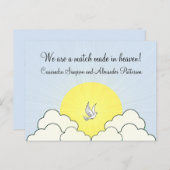 Match Made in Heaven Save the Date Postkarte (Vorne/Hinten)