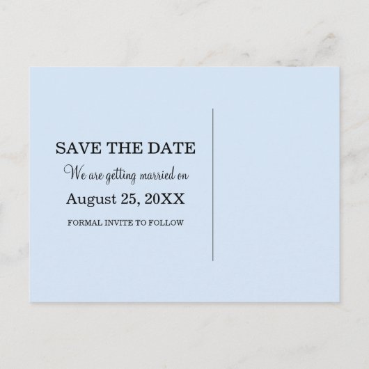 Match Made in Heaven Save the Date Postkarte (Rückseite)