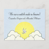 Match Made in Heaven Save the Date Postkarte (Vorderseite)