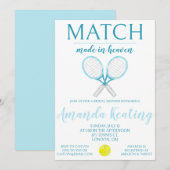 Match Made in Heaven, Tennis Brautparty Einladung (Vorne/Hinten)