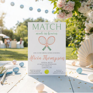 Match Made in Heaven, Tennis Brautparty Einladung