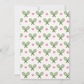 Match Made in Heaven Tennis Theme Brautparty in Einladung (Rückseite)