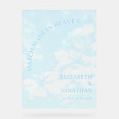 Match Made In Heaven Wedding Acrylschild (Vorderseite)