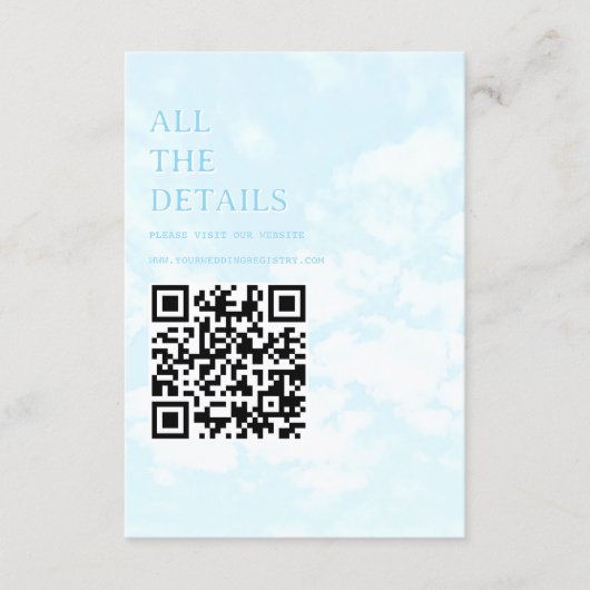 Match Made In Heaven Wedding Details Begleitkarte (Vorderseite)