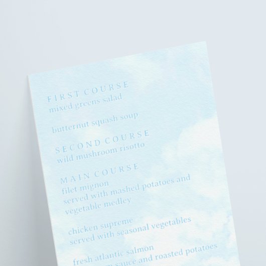 Match Made In Heaven Wedding Menükarte