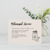 Match Made in Heaven Wedding Probe Dinner Begleitkarte (Stehend Vorderseite)