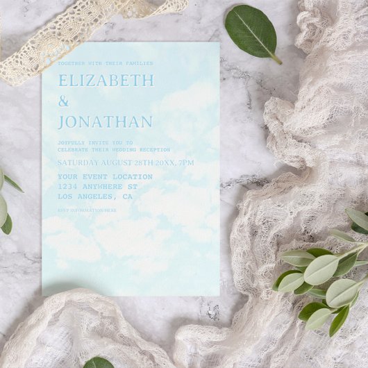 Match Made In Heaven Wedding Reception Einladung