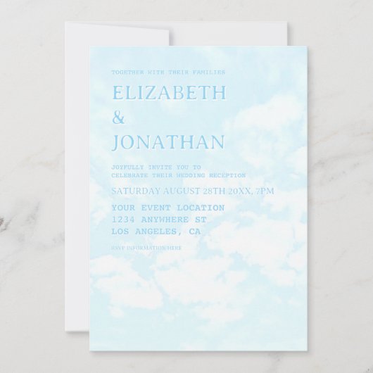 Match Made In Heaven Wedding Reception Einladung (Vorderseite)