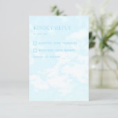 Match Made In Heaven Wedding RSVP Karte (Stehend Vorderseite)
