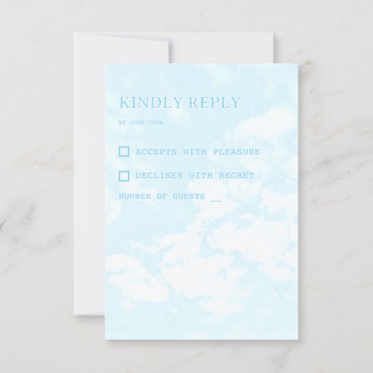 Match Made In Heaven Wedding RSVP Karte (Vorderseite)