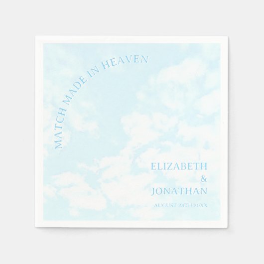 Match Made In Heaven Wedding Serviette (Vorderseite)
