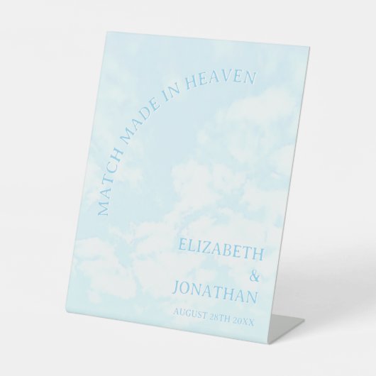 Match Made In Heaven Wedding Sockelschild (Vorderseite)