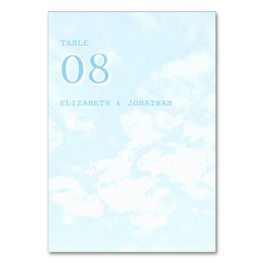 Match Made In Heaven Wedding Tischnummer (Vorderseite)