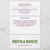 Match of the Century Wedding Program (Rückseite)