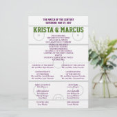 Match of the Century Wedding Program (Stehend Vorderseite)