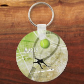 Match Point II - Name des Tennisspielers Schlüsselanhänger (Vorderseite)