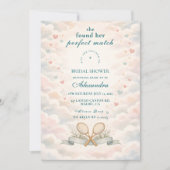 Match Point Tennis Bridal Shower Einladung (Vorderseite)