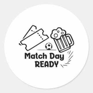 Match-Tag Bereit Runder Aufkleber