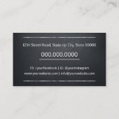 Match Teacher Tutor Chalkboard Visitenkarte (Rückseite)