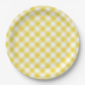 Match Your Wedding Palette Country Gingham Pappteller (Vorderseite)
