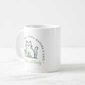 Matcha and cat lover funny just a girl kawaii kaffeetasse (Vorderseite Links)