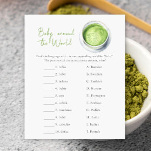 Matcha Baby Dusche - Baby rund um das Weltspiel