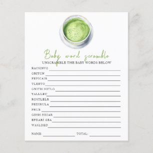 Matcha baby Dusche - Baby Word Scramble