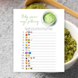 Matcha Baby Dusche Emoji Bilderspiel