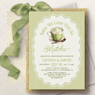 Matcha-Baby-Party Einladung