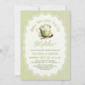 Matcha-Baby-Party Einladung (Vorderseite)