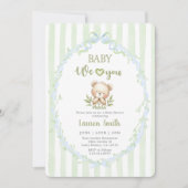 Matcha Baby Shower Einladung (Vorderseite)