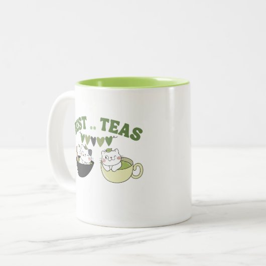 Matcha Best Tea Zweifarbige Tasse (Vorderseite Links)