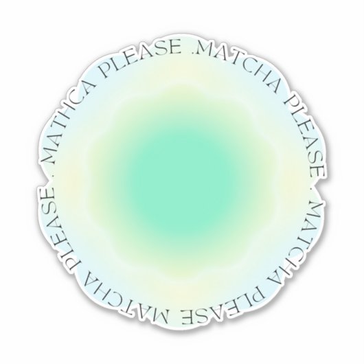 Matcha bitte aufkleber (Vorderseite)