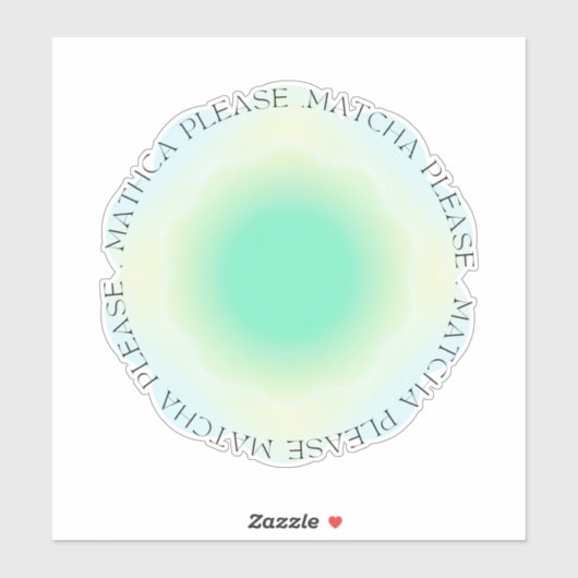 Matcha bitte aufkleber (Blatt)