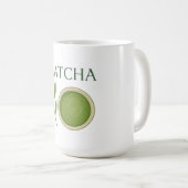 Matcha-Blätter und Teemaschine Kaffeetasse (VorderseiteRechts)
