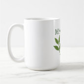 Matcha-Blätter und Teemaschine Kaffeetasse (Links)
